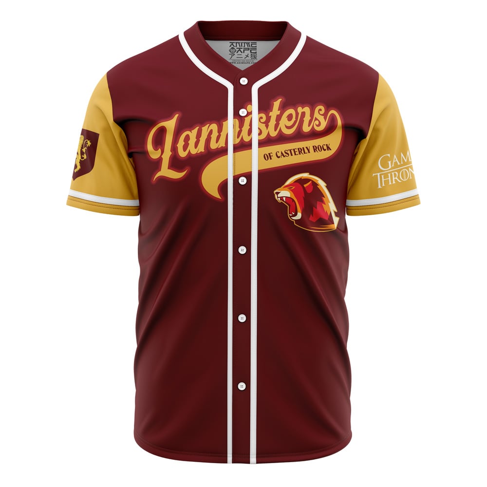 Lannisters Of Casterly Rock Game Of Thrones Baseball Jersey