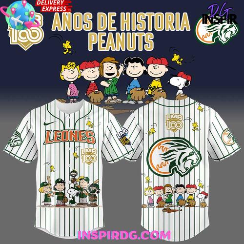 Leones Peanuts 100 Years Lmb Edition Baseball Jersey