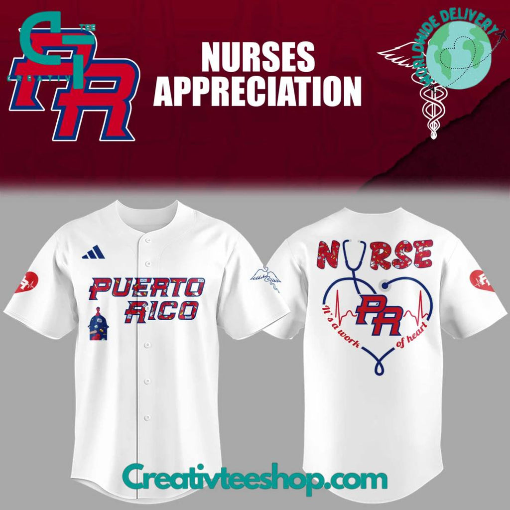 Puerto Rico Baseball Nurse Appreciation Special Baseball Jersey