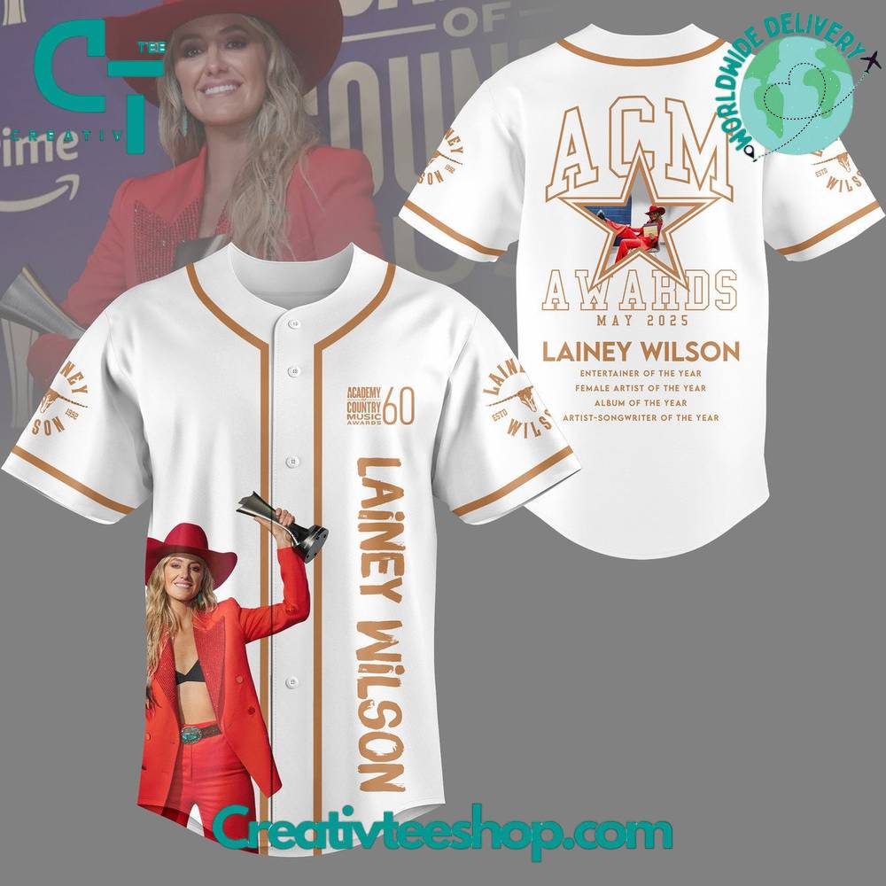Lainey Wilson Acm Award Special Baseball Jersey