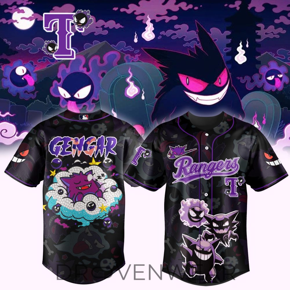 Exclusive Gengar Baseball Jersey - Vibrant Ghostly Design, Perfect For Fans!