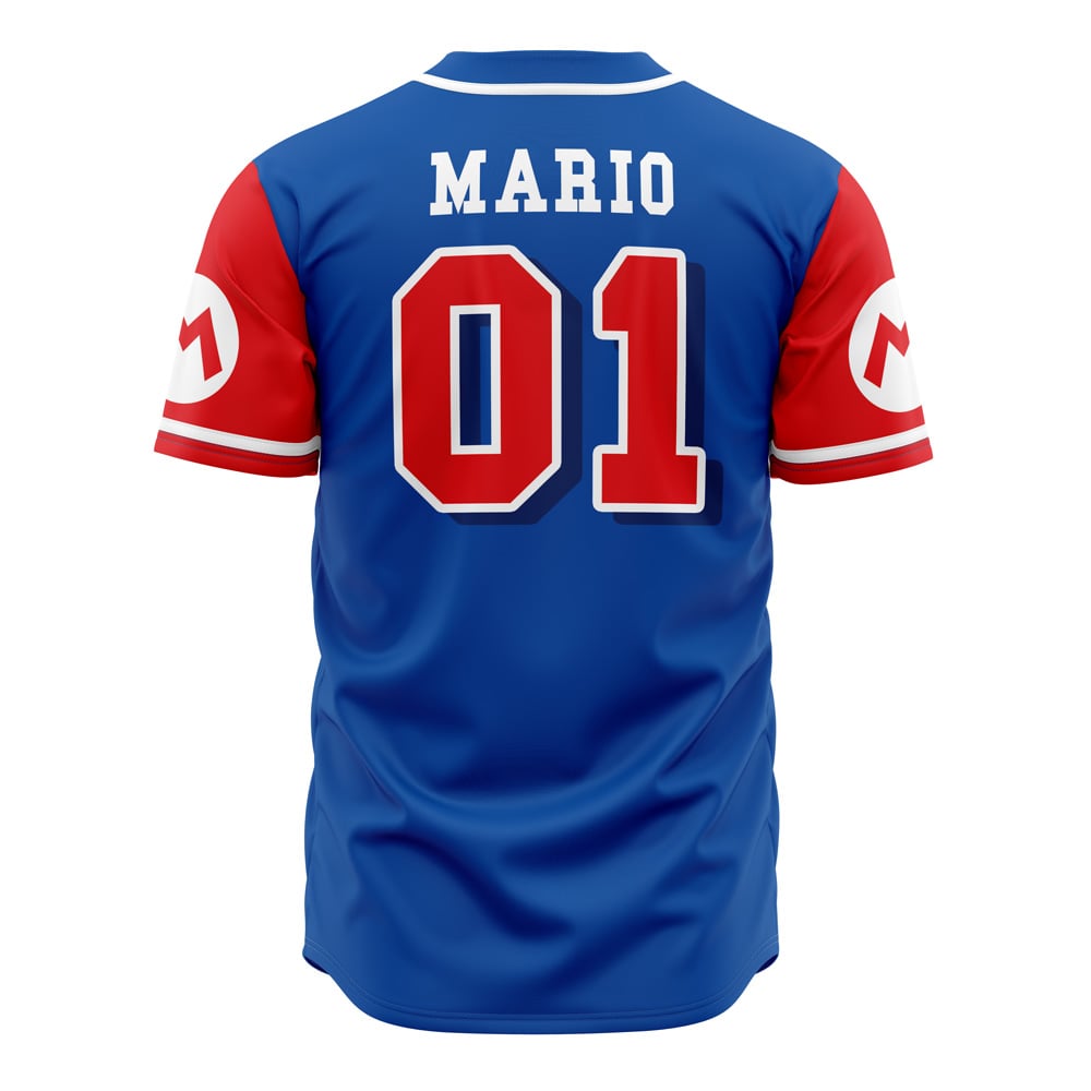 Mario Mario Bros Baseball Jersey