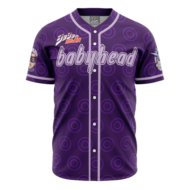 Melone Babyhead Jojo’S Bizarre Adventure Baseball Jersey