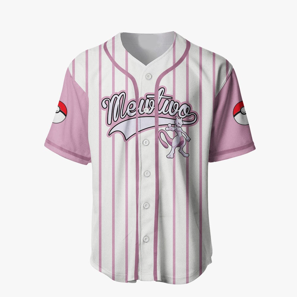 Stylish Mewtwo Baseball Jersey – Perfect Gift For Pokémon Fans!