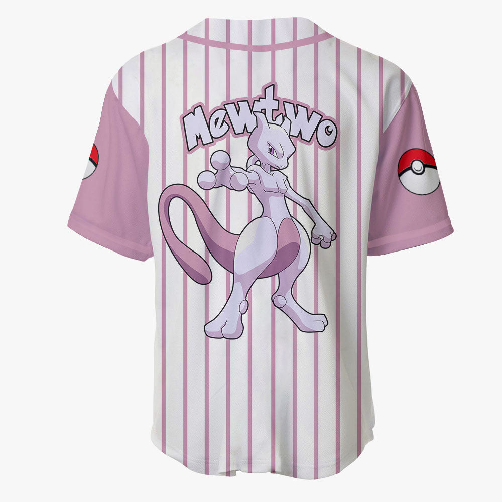 Stylish Mewtwo Baseball Jersey – Perfect Gift For Pokémon Fans!
