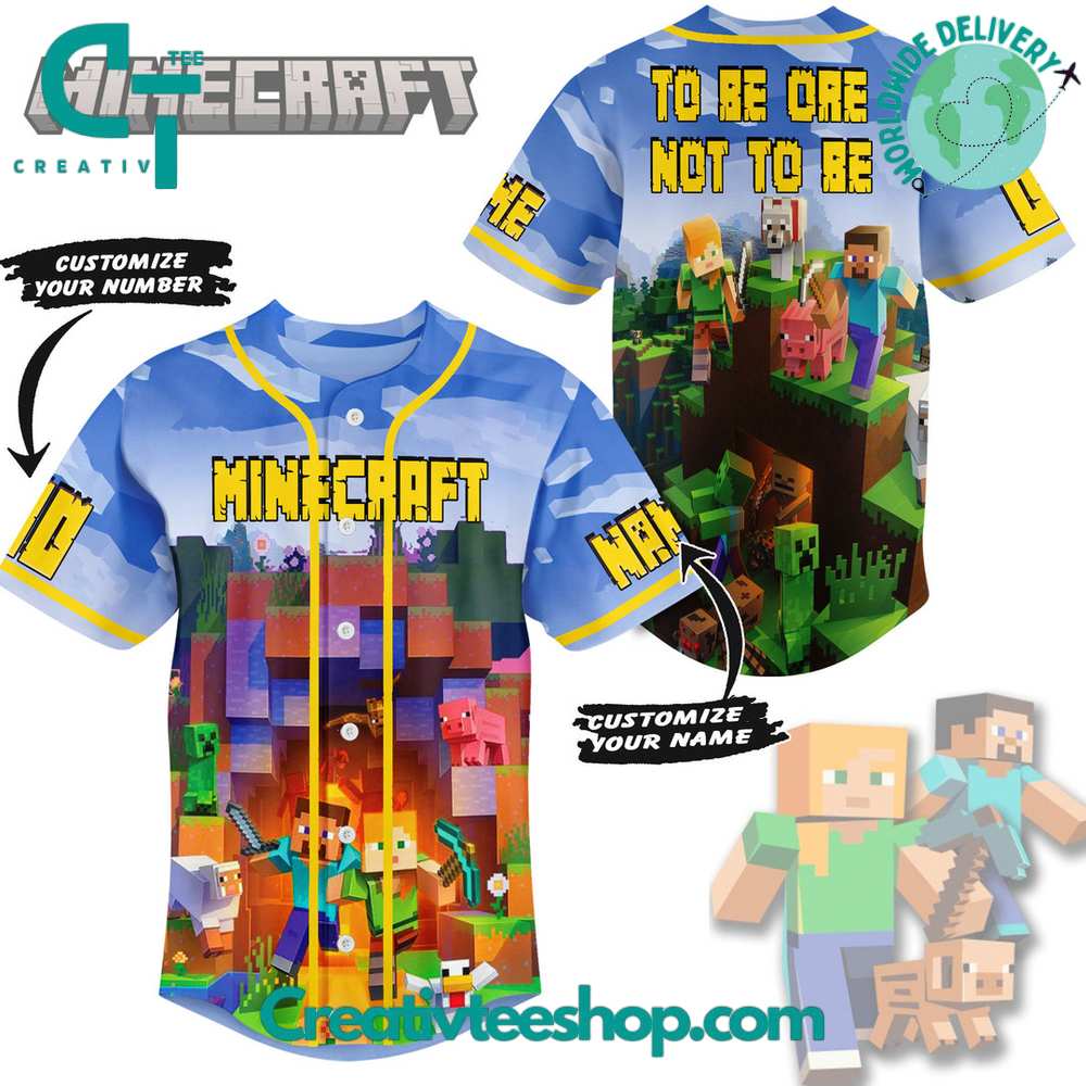 Minecraft To Be Or Not To Be Baseball Jersey
