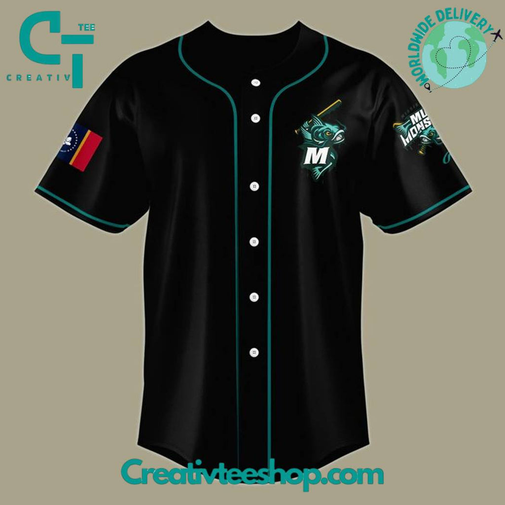 Mississippi Mud Monsters Special New 2025 Black Baseball Jersey
