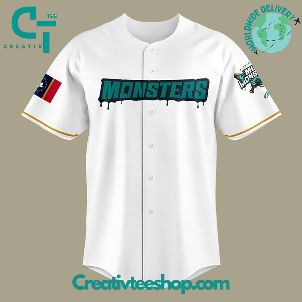 Mississippi Mud Monsters Special New 2025 White Baseball Jersey