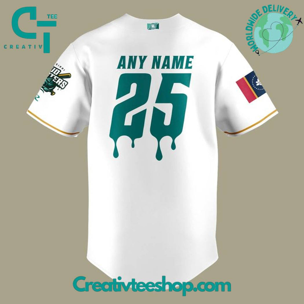 Mississippi Mud Monsters Special New 2025 White Baseball Jersey