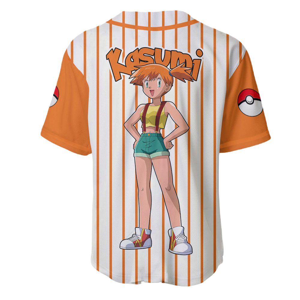 Anime Baseball Jersey – Stylish Orange Striped Tee With Graphic Print For Fans