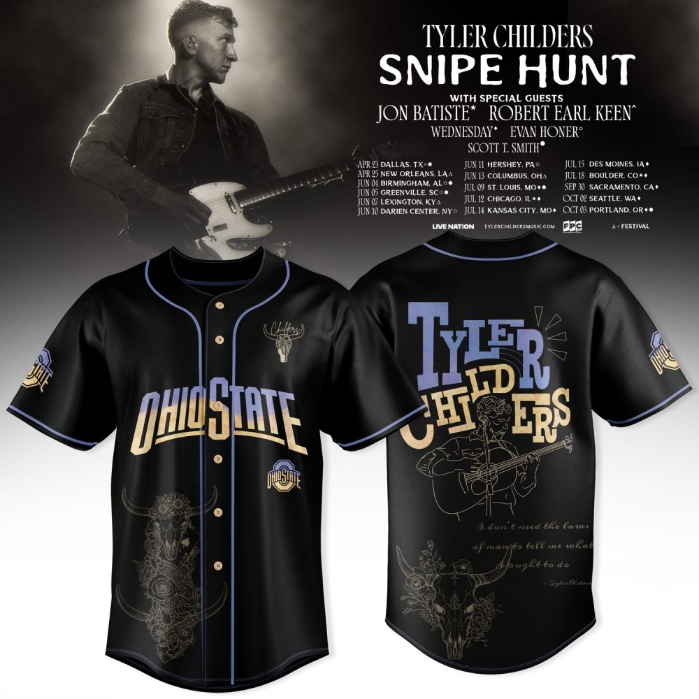 Ohio State Buckeyes X Tyler Childers – Snipe Hunt Baseball Jersey