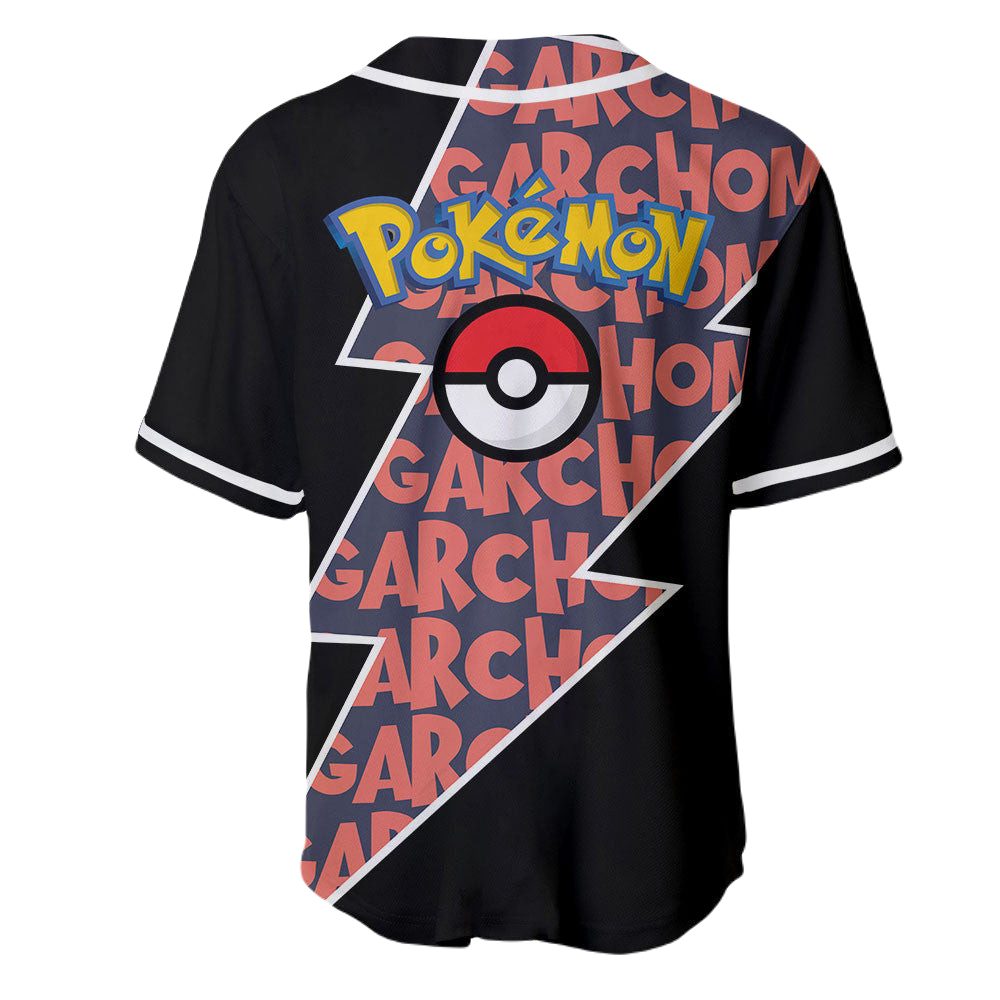 Stylish Pokémon Garchomp Baseball Jersey - Vibrant Design For Fans - Unisex S-Xxl