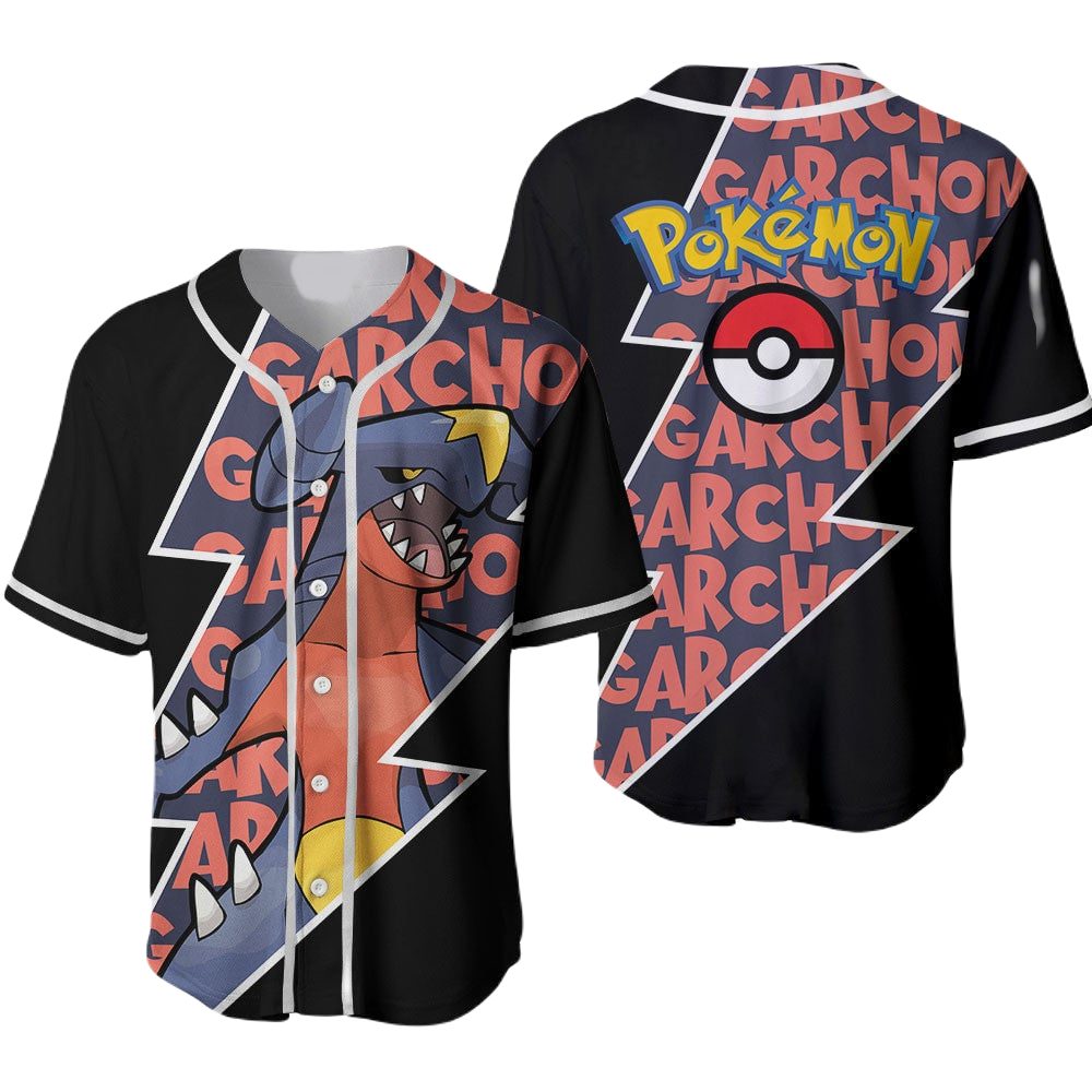 Stylish Pokémon Garchomp Baseball Jersey - Vibrant Design For Fans - Unisex S-Xxl