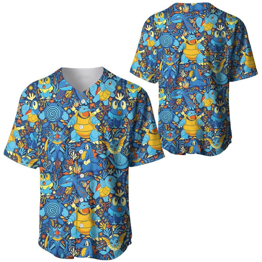 Vibrant Cartoon Pattern Shirt - Unisex Summer Style - Breathable &amp; Fun Design