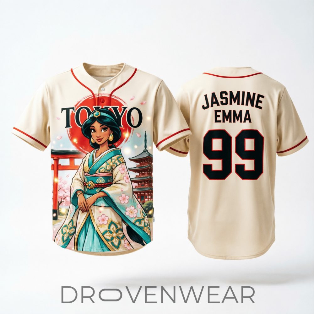 Princess Jasmine X Tokyo Princess Baseball Jersey