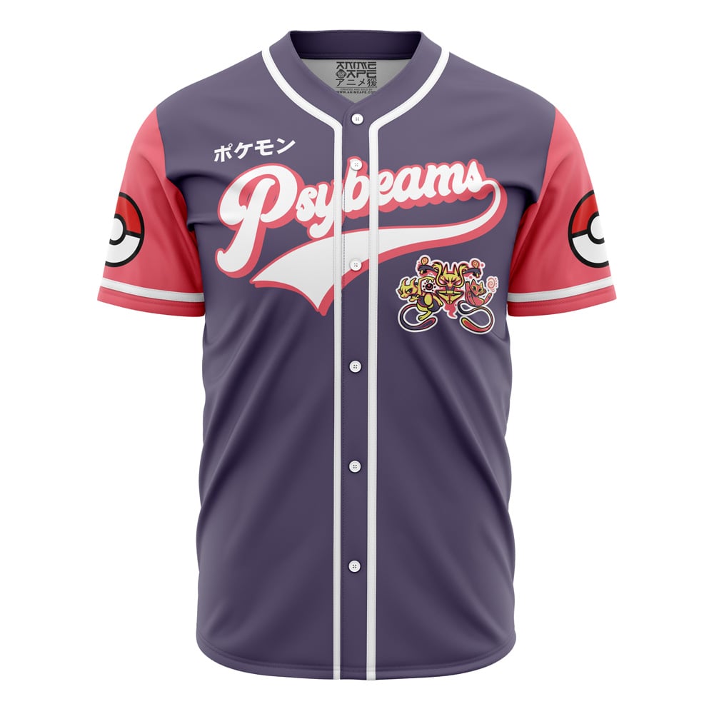 Psybeams Psychic Type Pokemon Baseball Jersey