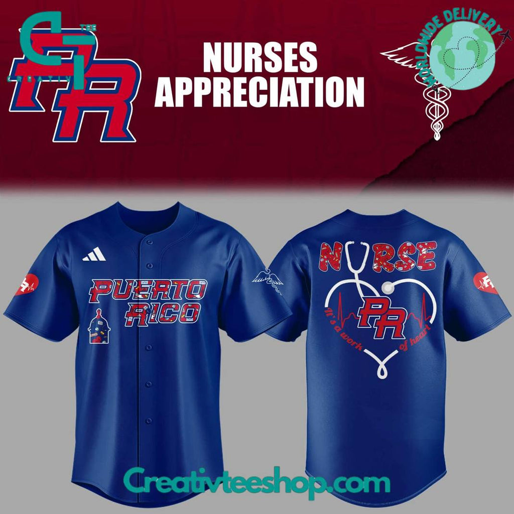 Puerto Rico Baseball Nurse Appreciation Special Baseball Jersey