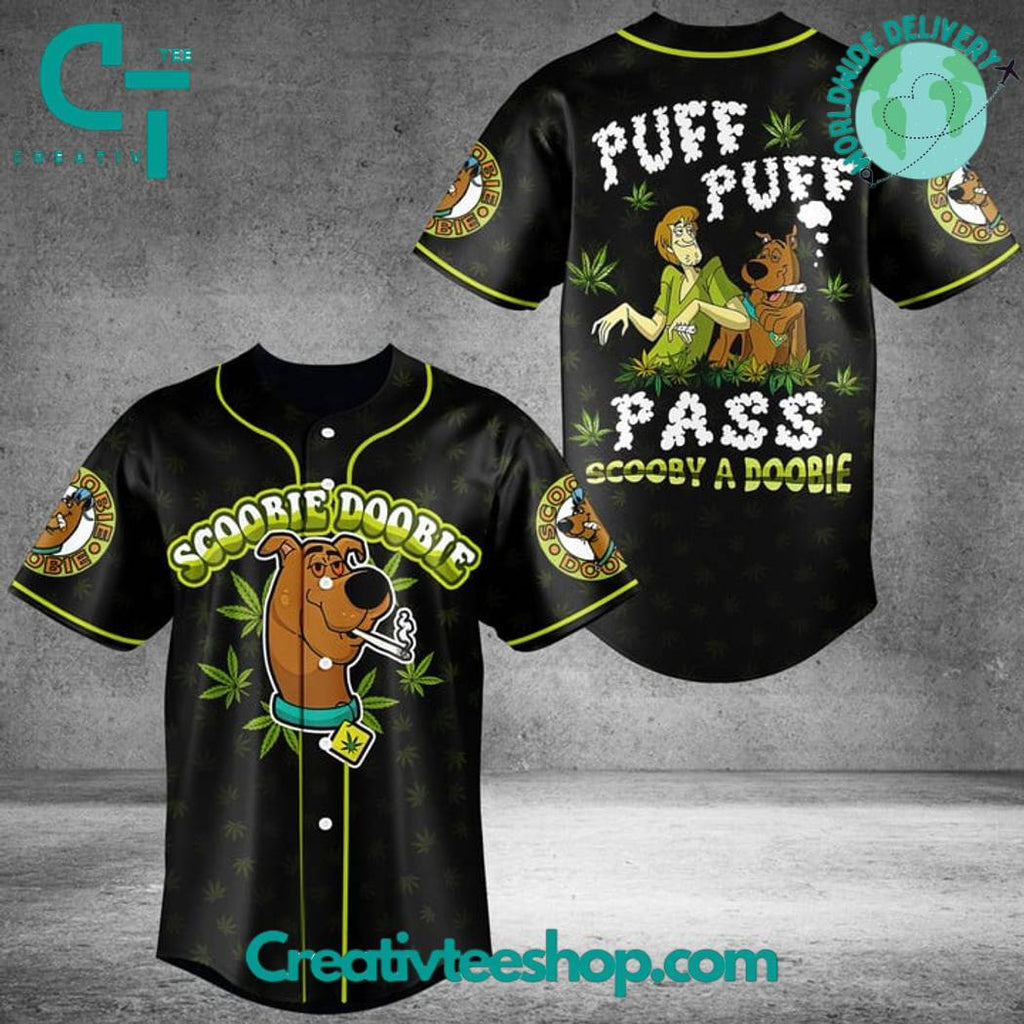 Puff Puff Pass Scooby A Doobie Baseball Jersey