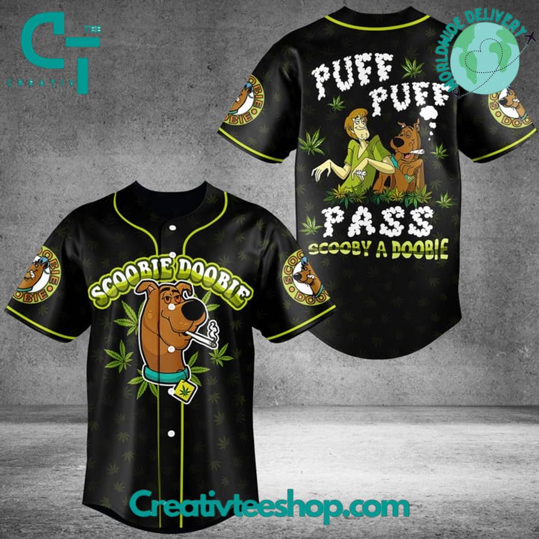 Puff Puff Pass Scooby A Doobie Baseball Jersey