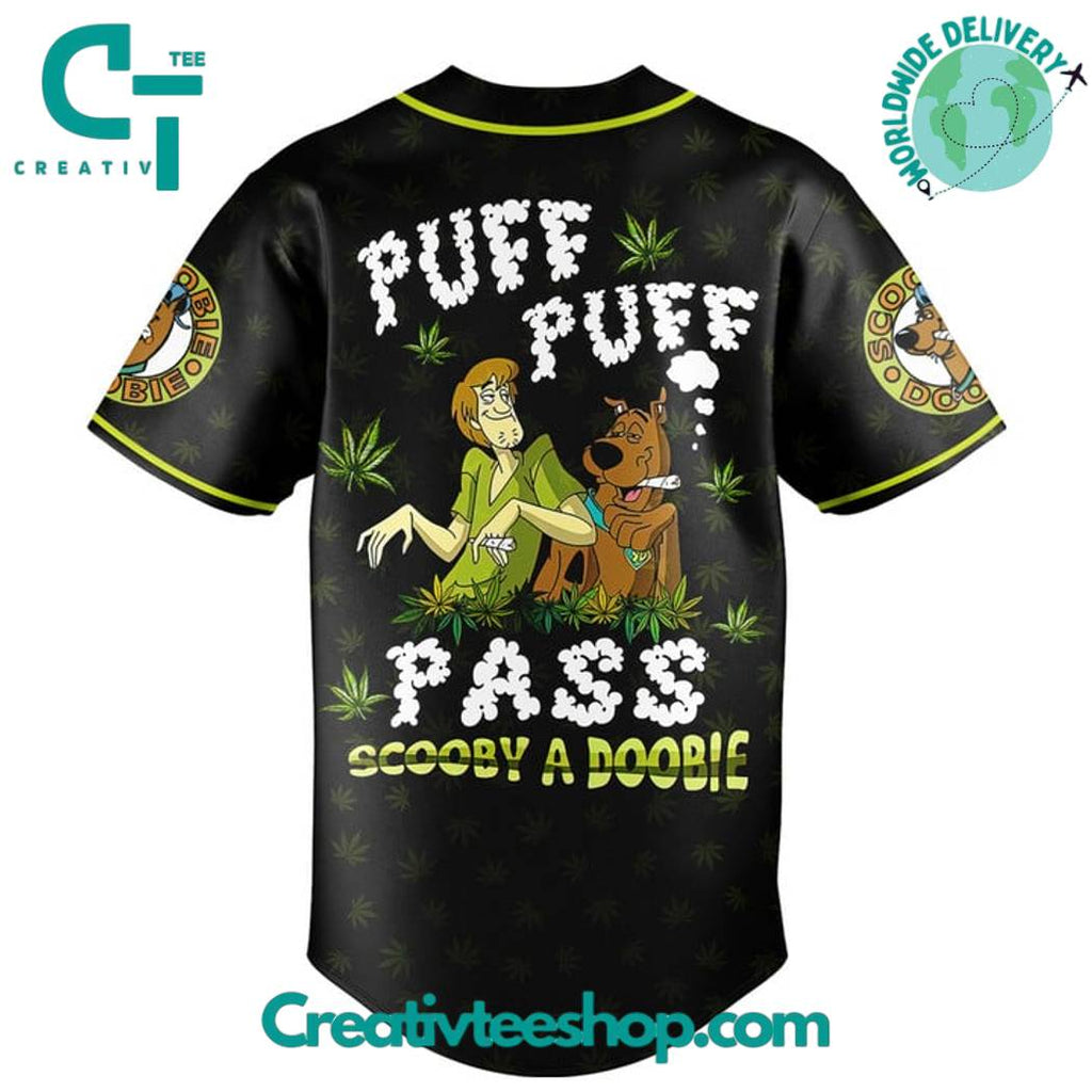 Puff Puff Pass Scooby A Doobie Baseball Jersey