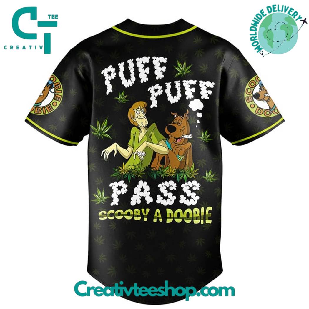 Puff Puff Pass Scooby A Doobie Baseball Jersey