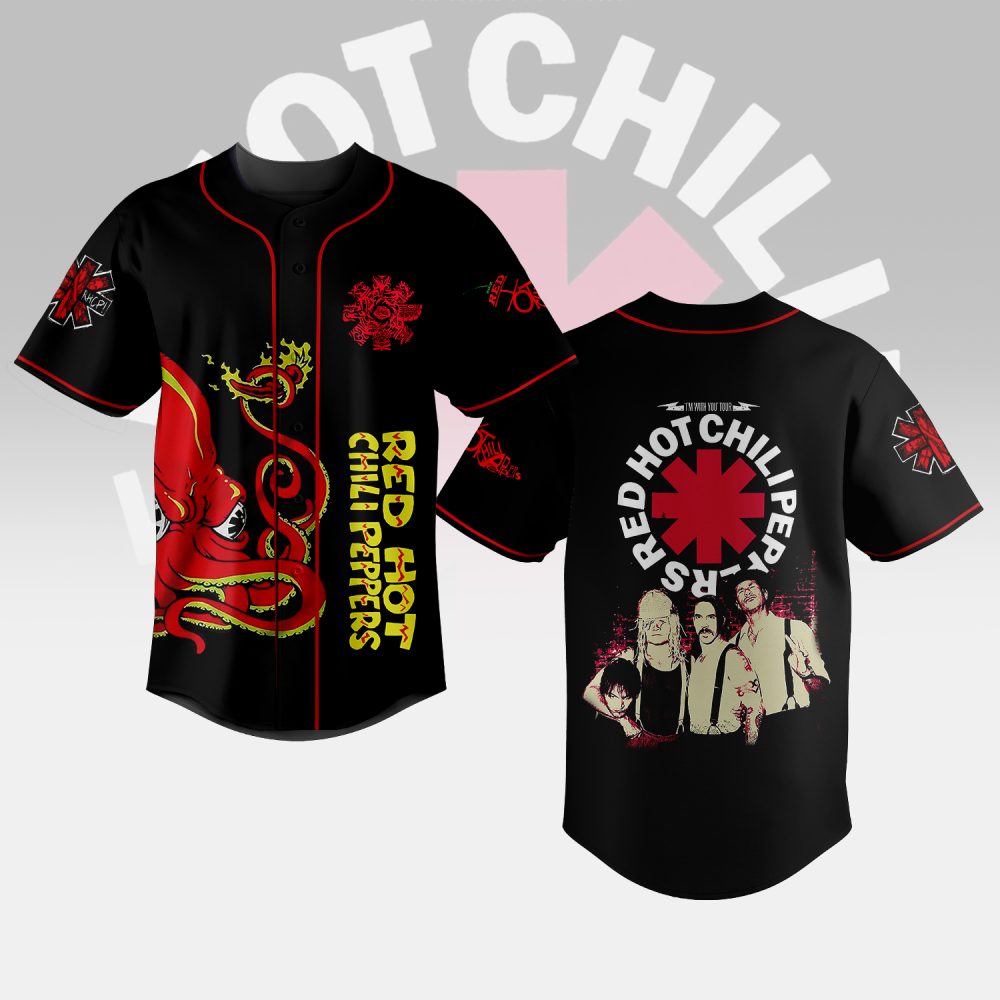 Red Hot Chili Peppers Fan Jersey - Vibrant Octopus Design - Unisex Music Apparel