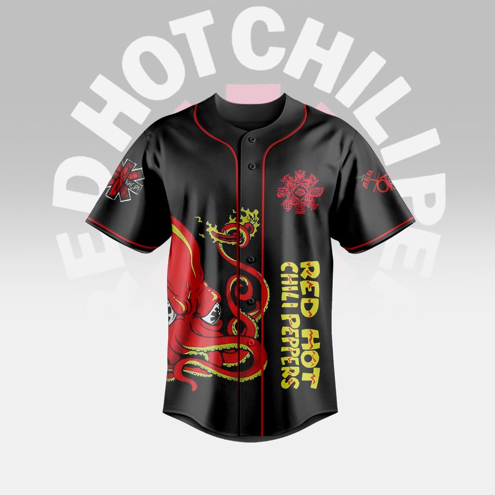 Red Hot Chili Peppers Fan Jersey - Vibrant Octopus Design - Unisex Music Apparel