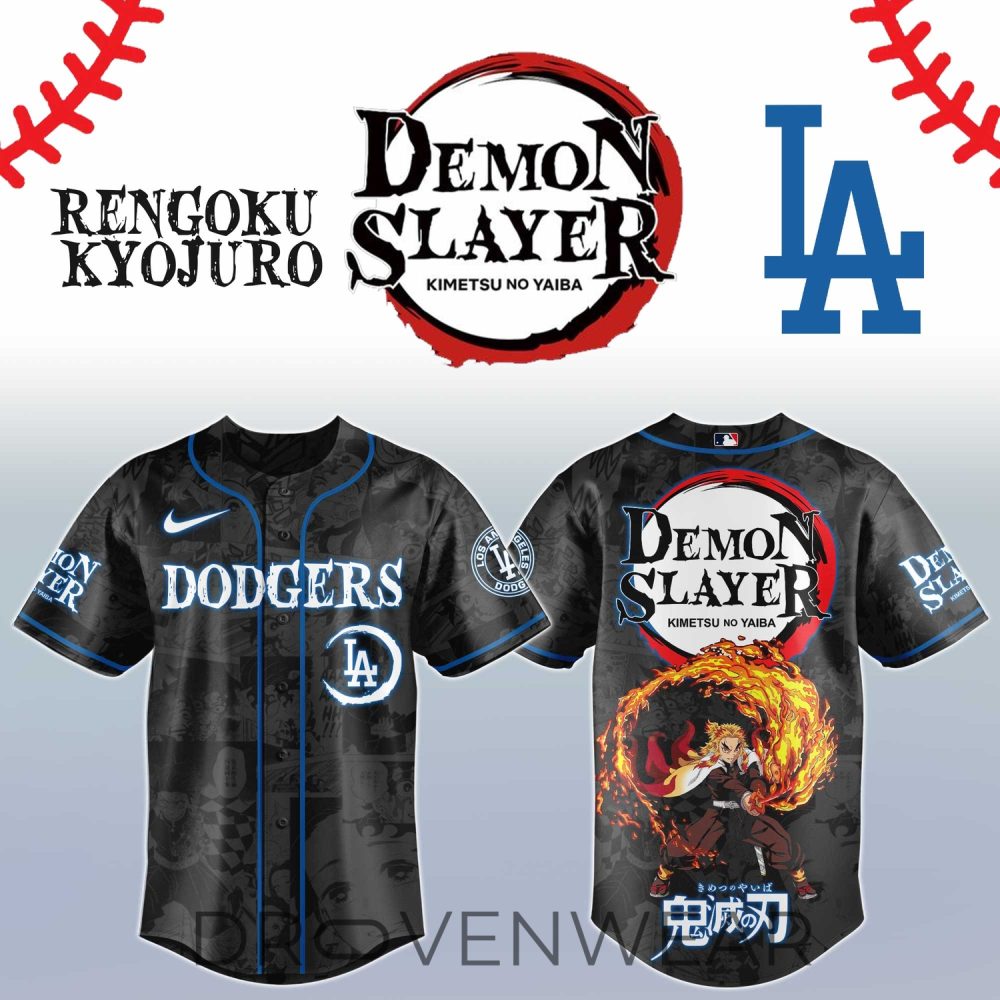 Rengoku Kyojuro Demon Slayer Los Angeles Anime Baseball Jersey