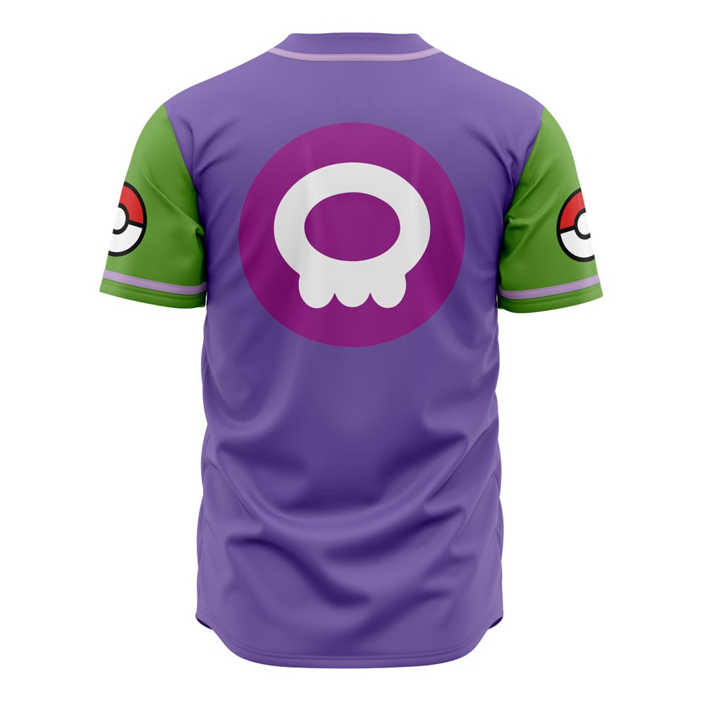 Sludge Waves Poison Type Pokemon Baseball Jersey