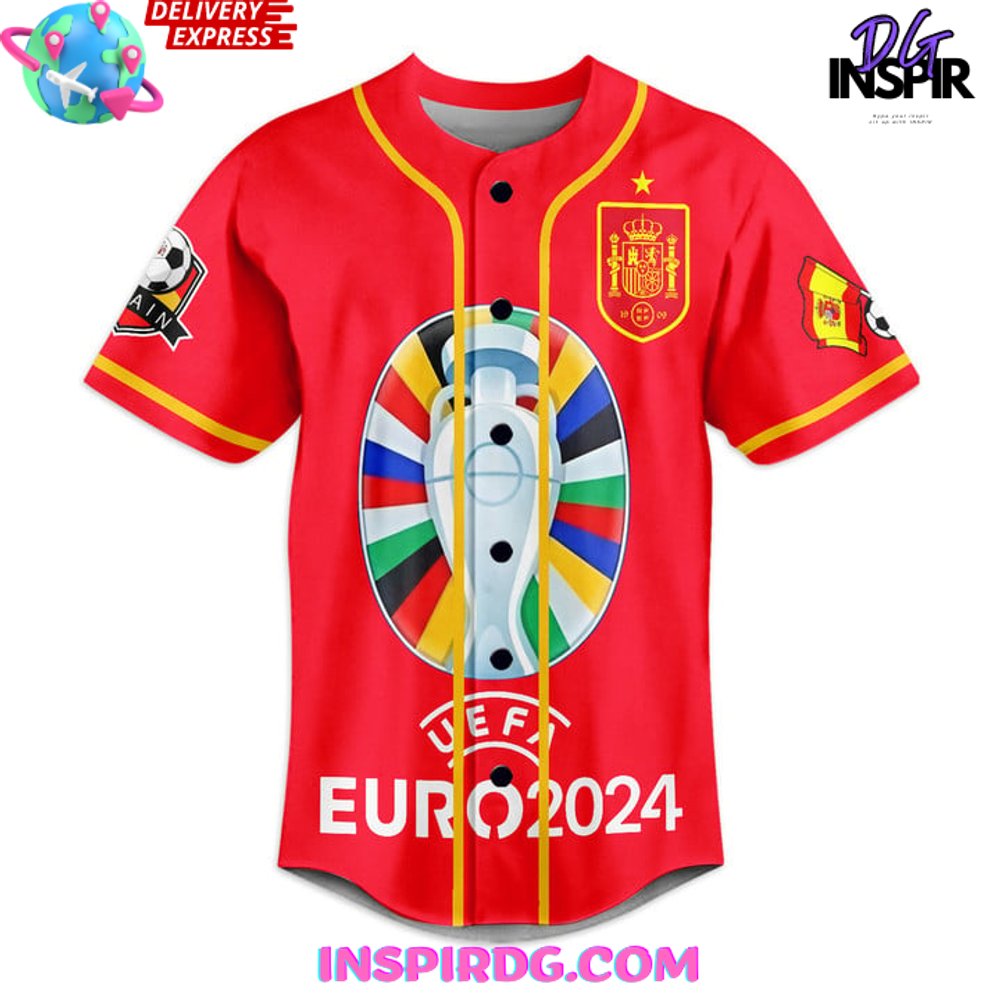 Spain Uefa Euro 2024 Baseball Jersey Shirt