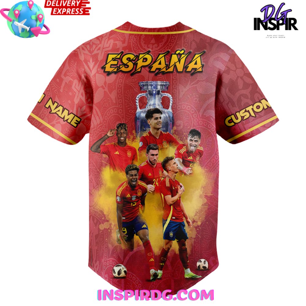 Spain Uefa Euro 2024 Champions Baseball Jersey