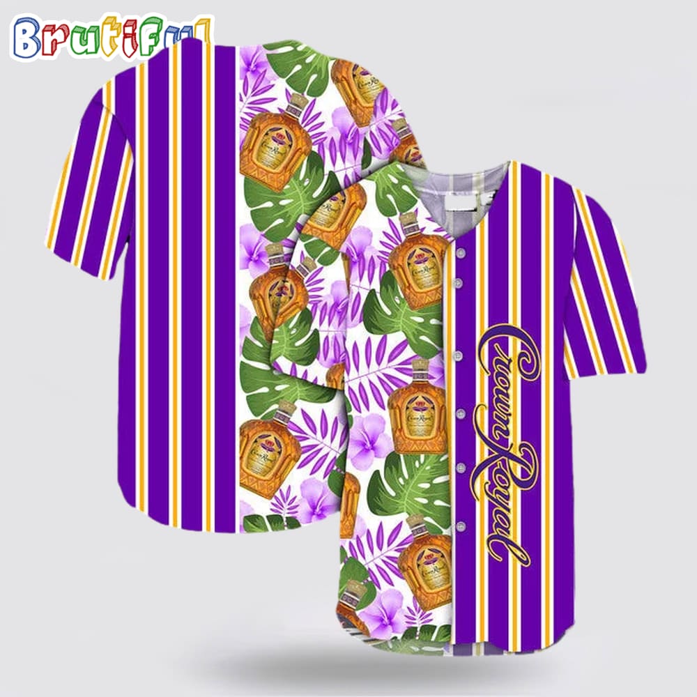 Striped Tropical Hawaii Crown Royal Baseball Jersey