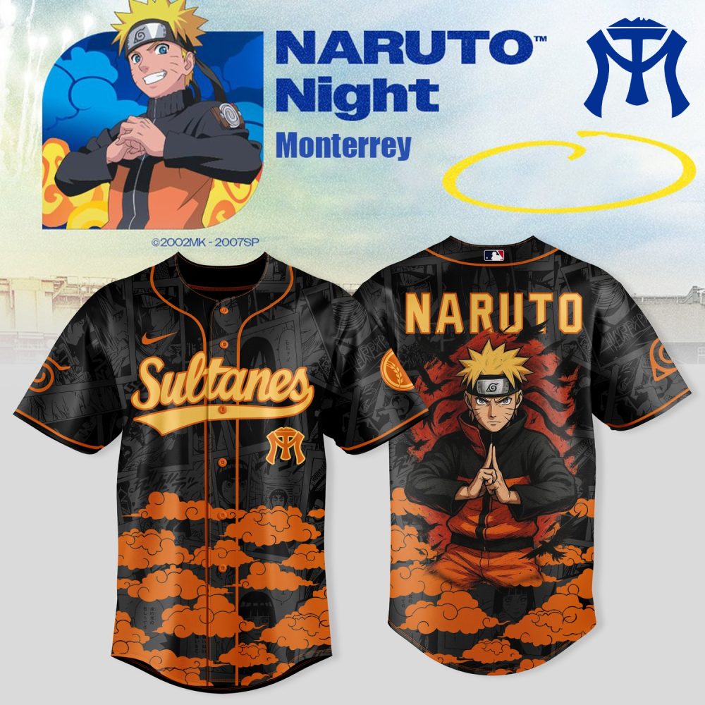 Sultanes De Monterrey X Naruto Night 2026 Special Edition Baseball Jersey Version 2