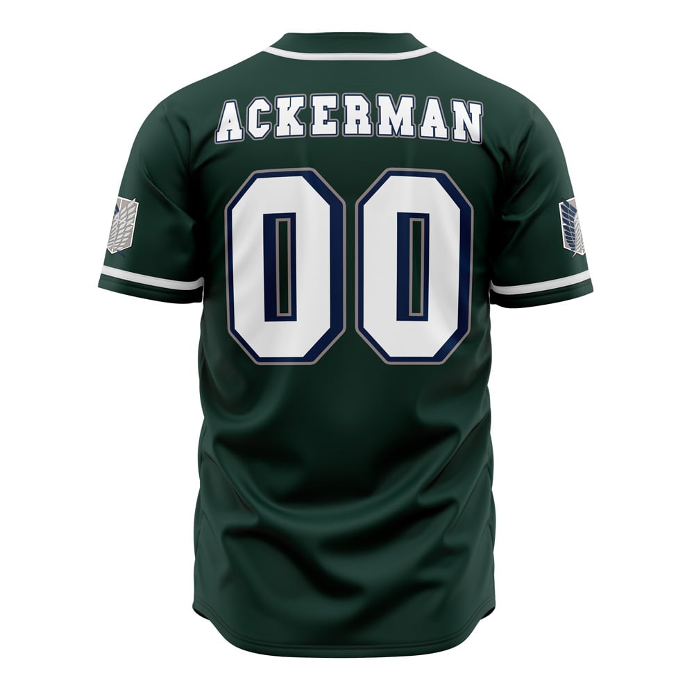 Survey Corps Ackerman Attack On Titan Baseball Jersey