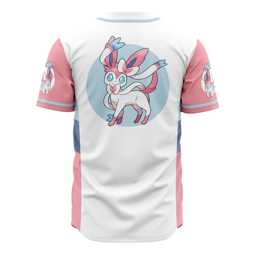 Stylish Sylveon Baseball Jersey - Perfect Gift For Pokémon Fans!