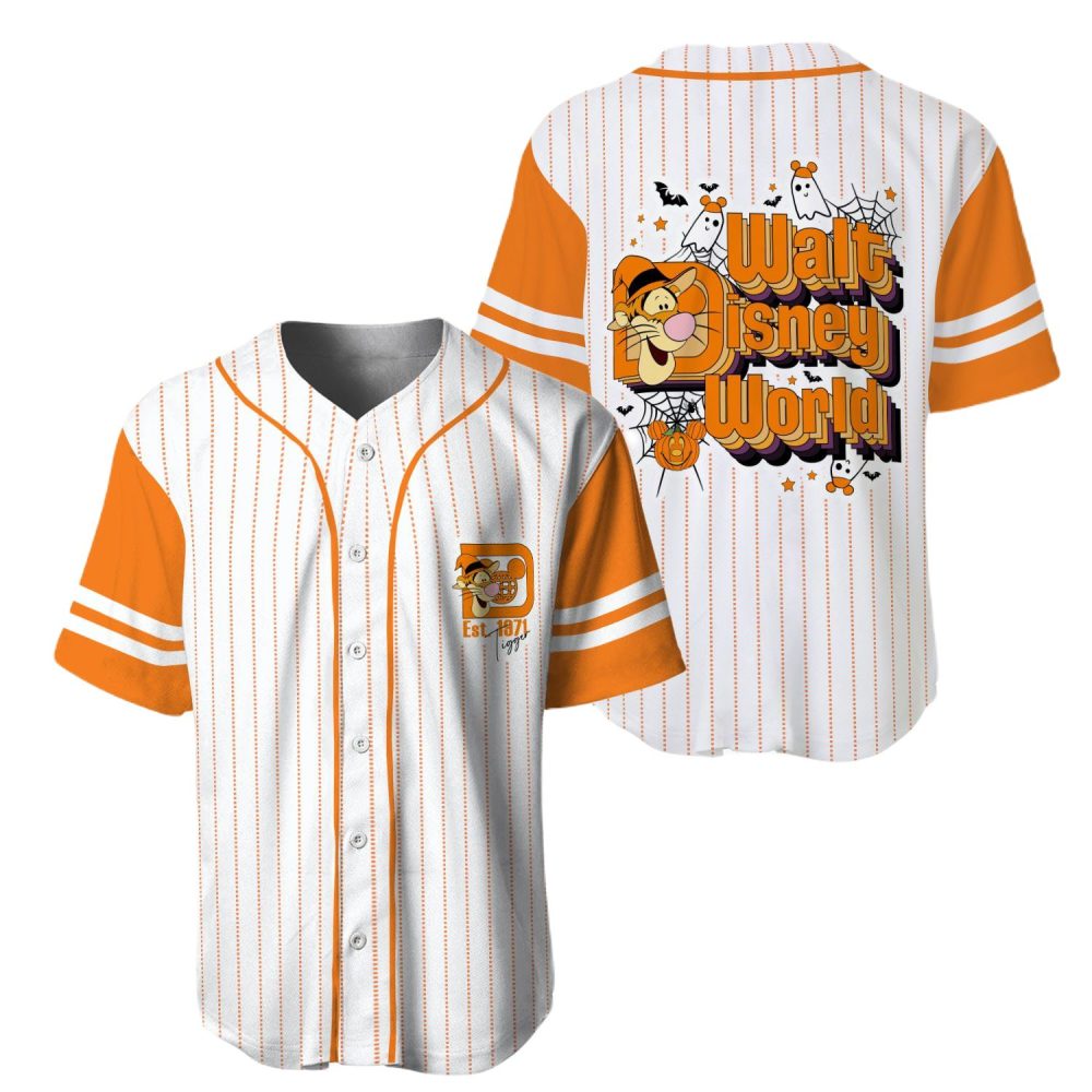 Disney Halloween Baseball Jersey – Spooky Ghost &amp; Tigger Design For Adults
