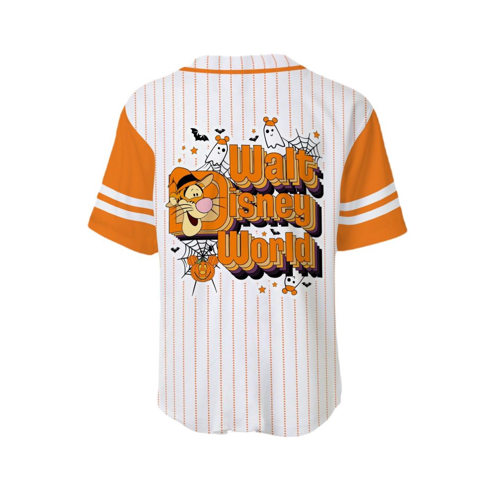 Disney Halloween Baseball Jersey – Spooky Ghost &amp; Tigger Design For Adults