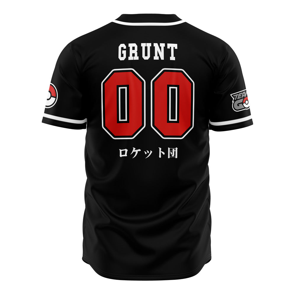 Team Rocket Baseball Jersey - Cool Black &amp; Red Design For Fans , Limited Edition