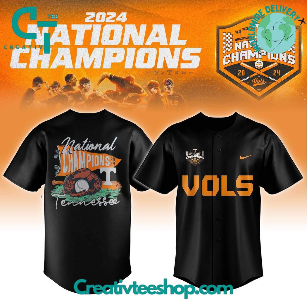 Tennessee Volunteers 2024 Ncaa Men'S Baseball College World Series Champions Baseball Jersey