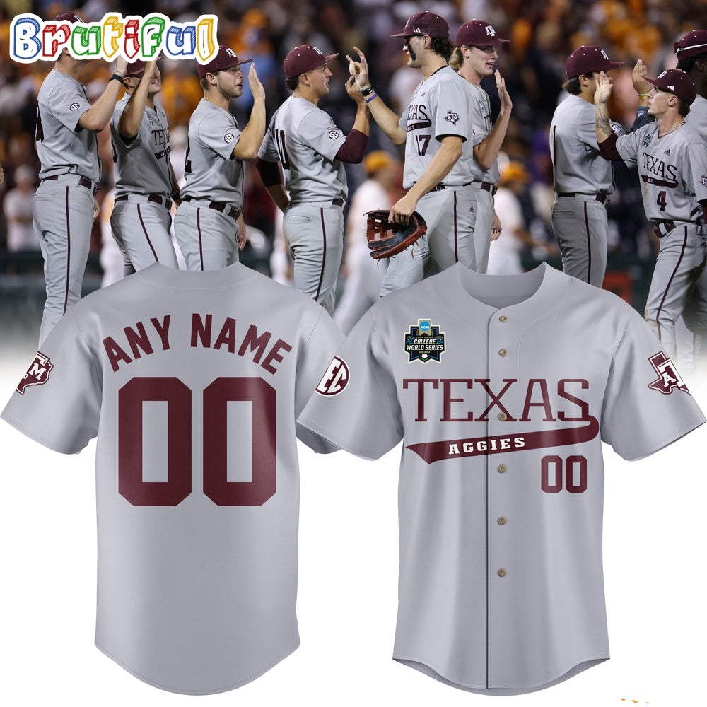 Texas A&amp;M Aggies 2024 Ncaa Baseball Men'S College World Series Omaha Jersey Shirt