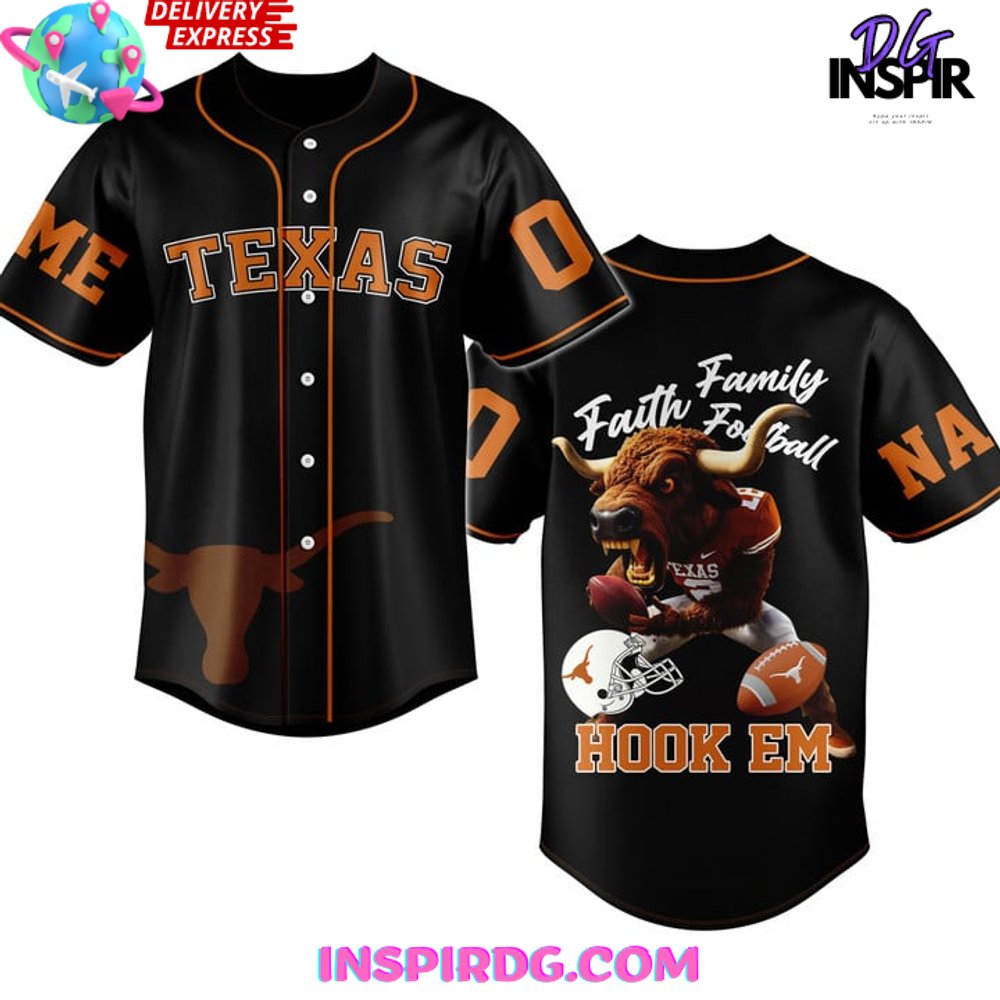 Texas Longhorns Hook 'Em Baseball Jersey