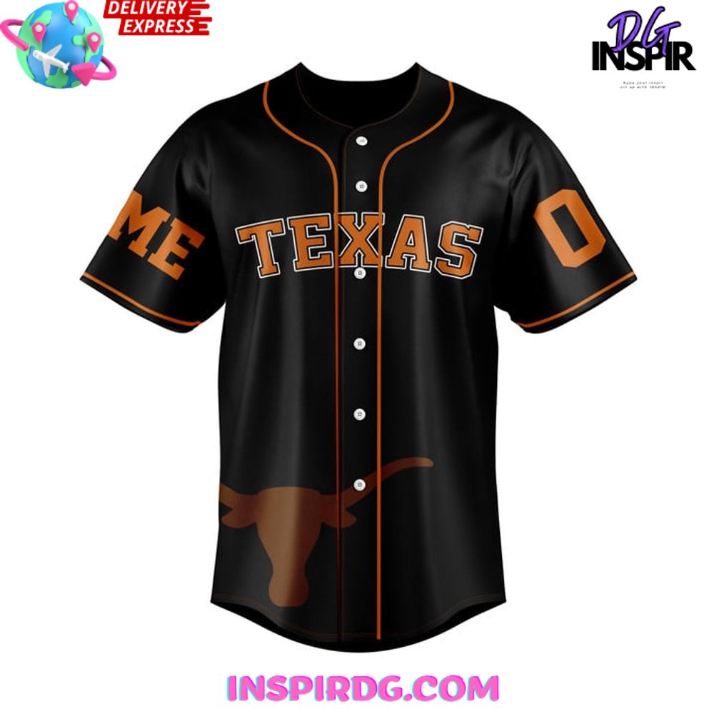 Texas Longhorns Hook 'Em Baseball Jersey