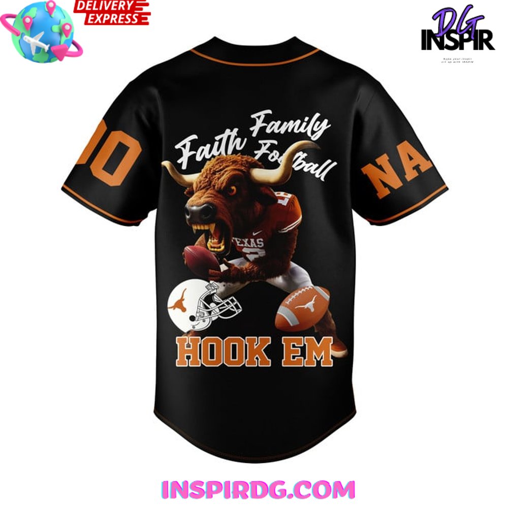 Texas Longhorns Hook 'Em Baseball Jersey