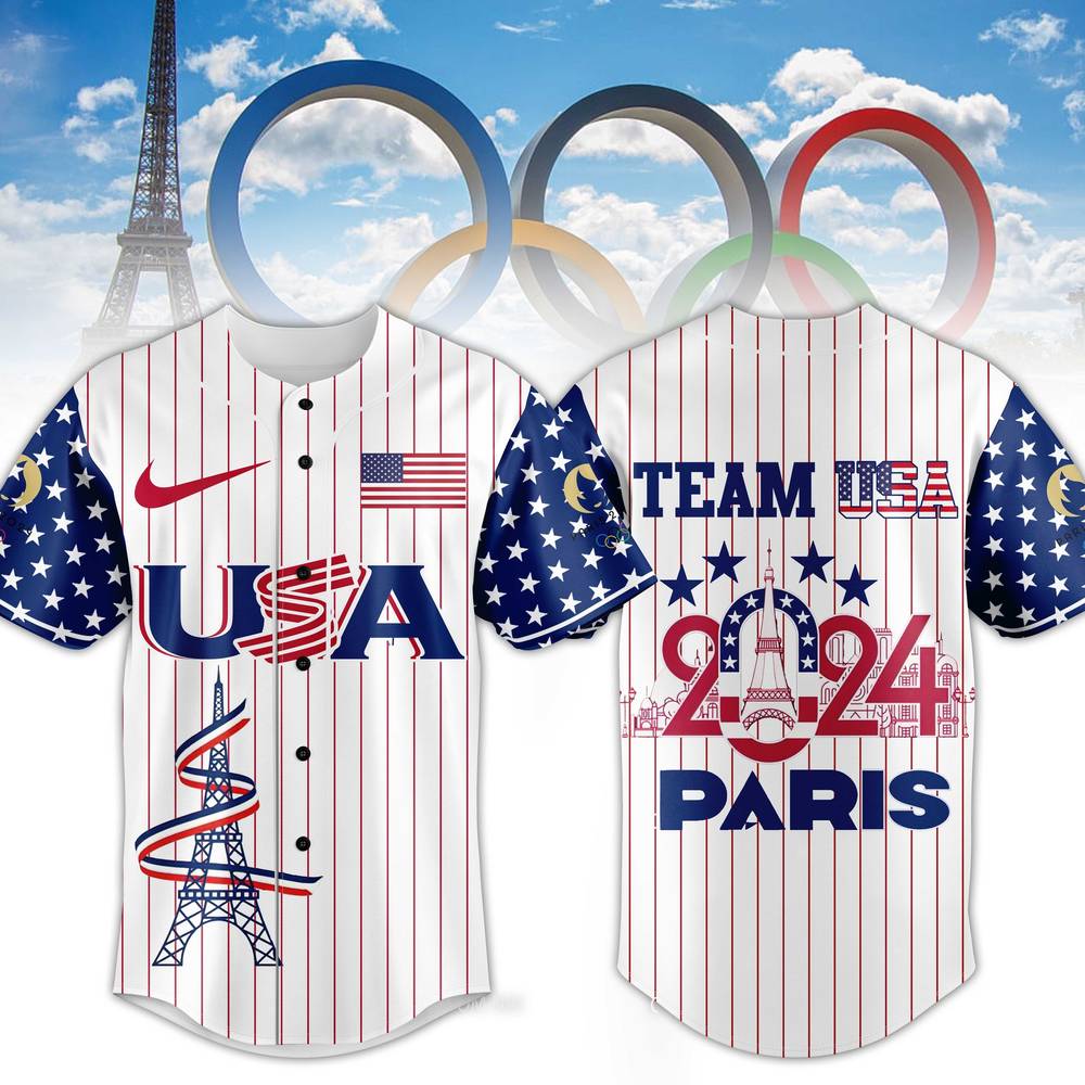 Usa Olympic Team Pinstripes Baseball Jersey