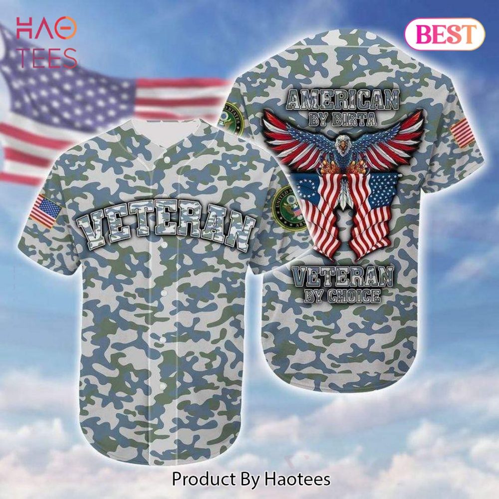 Patriotic Veteran Camo Jersey - American Pride Eagle Design Shirt By Haotees