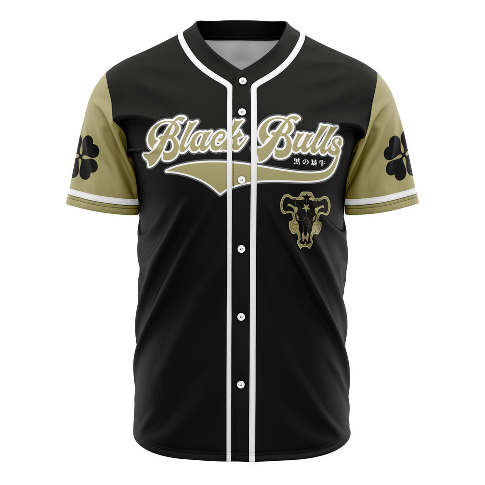 Black Bulls Baseball Jersey - Stylish &amp; Comfortable Fan Apparel