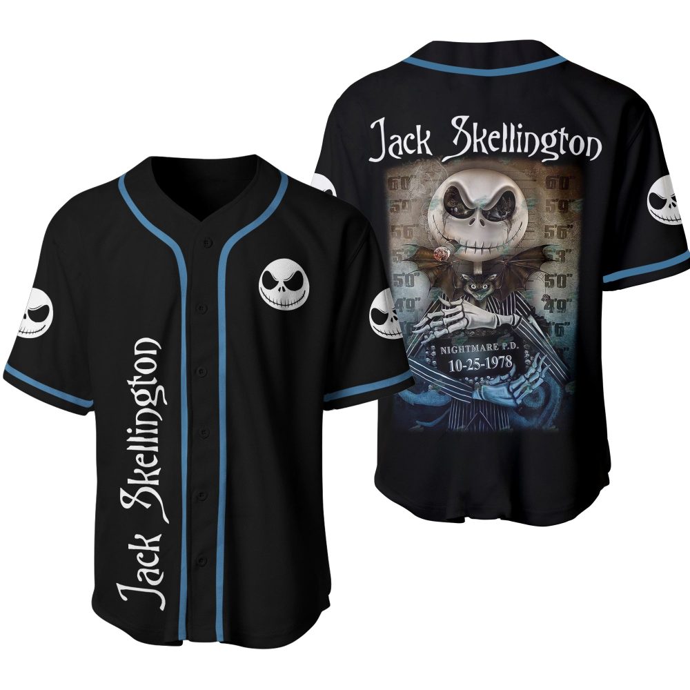 Jack Skellington Baseball Jersey - Nightmare Before Christmas Fan Apparel