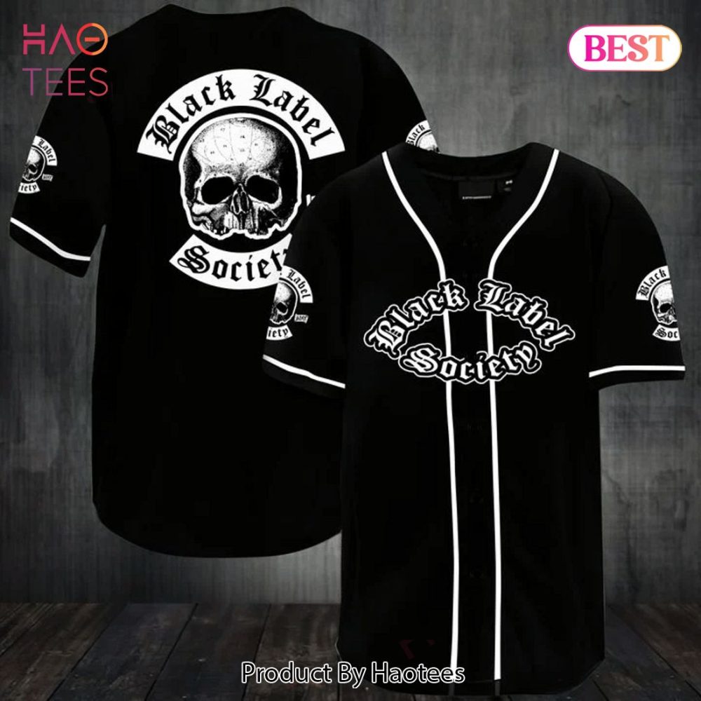 Black Label Society Skull Baseball Jersey - Premium Gothic Style Tee For Rock Fans