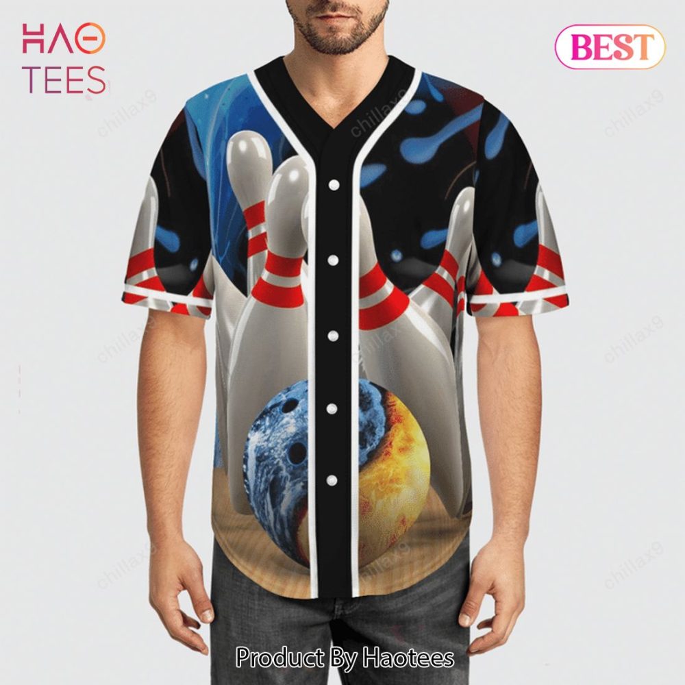 Strike A Style: 3D Bowling Graphic Button-Up Shirt For Men – Perfect Gift For Bowling Fans!