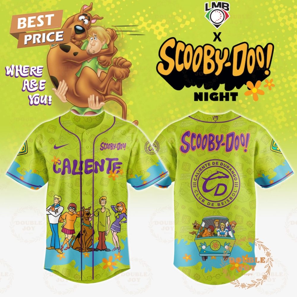 Caliente De Durango Where Are You! Scooby-Doo! Night 2025 Limited Edition Baseball Jersey